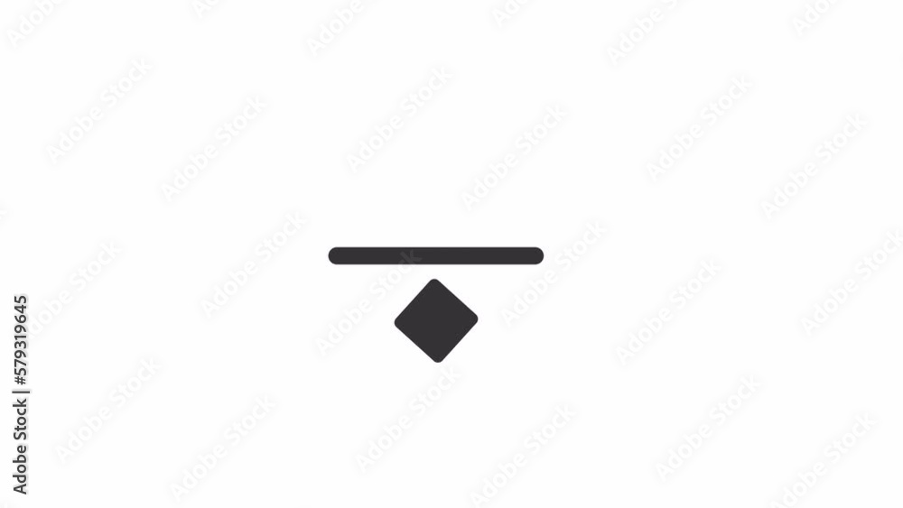 Animated cube and circle loader. Shape morphing. Simple black and white loading icon. 4K video footage with alpha channel transparency. Wait-animation progress indicator for web UI design