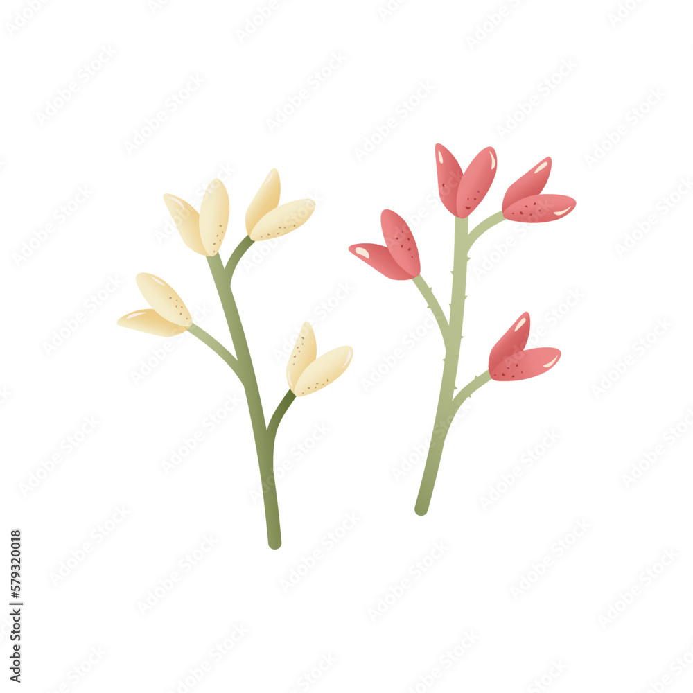Obraz premium simple spring flower. Flat design 