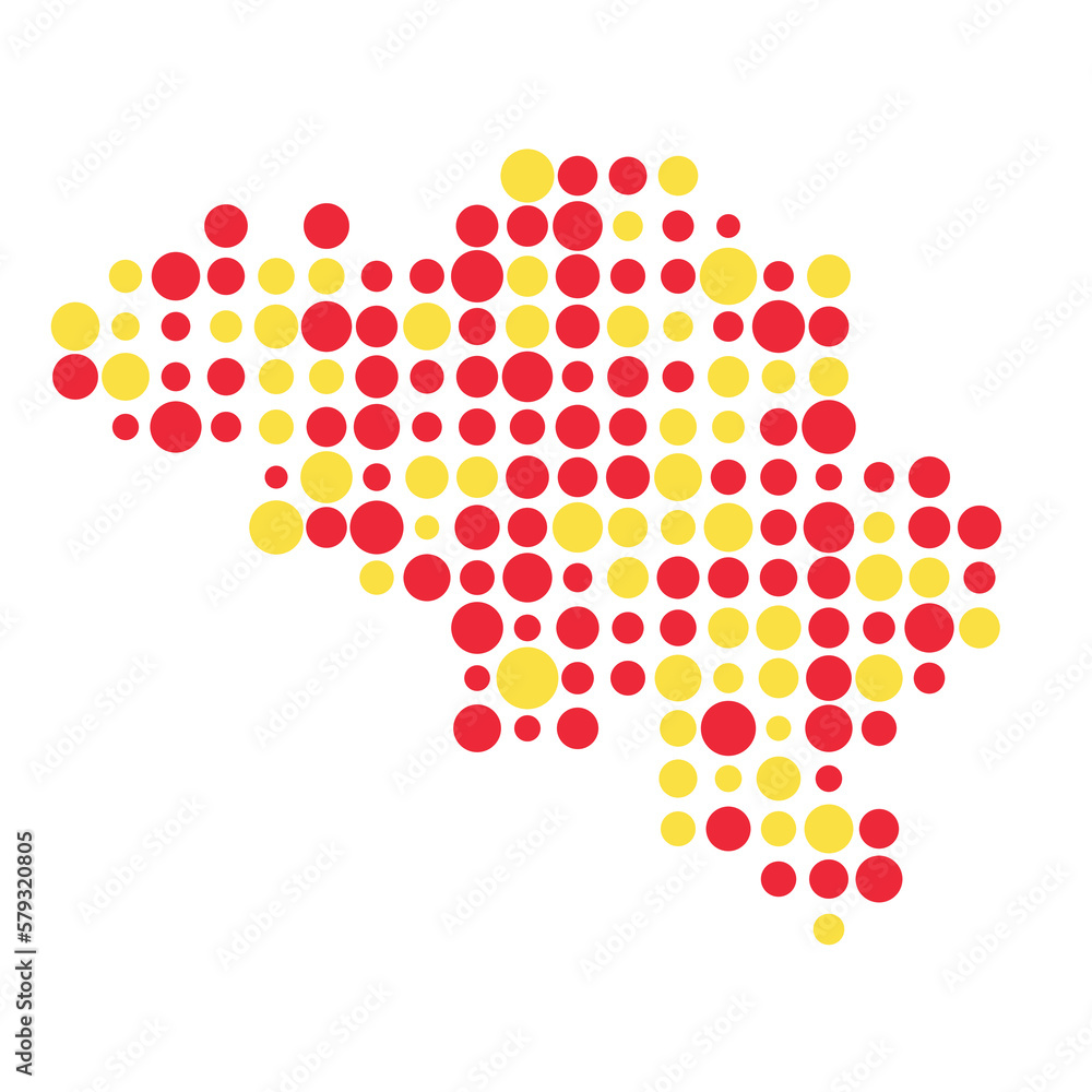 Belgium Silhouette Pixelated pattern map illustration Belgium Silhouette Pixelated pattern map illustration