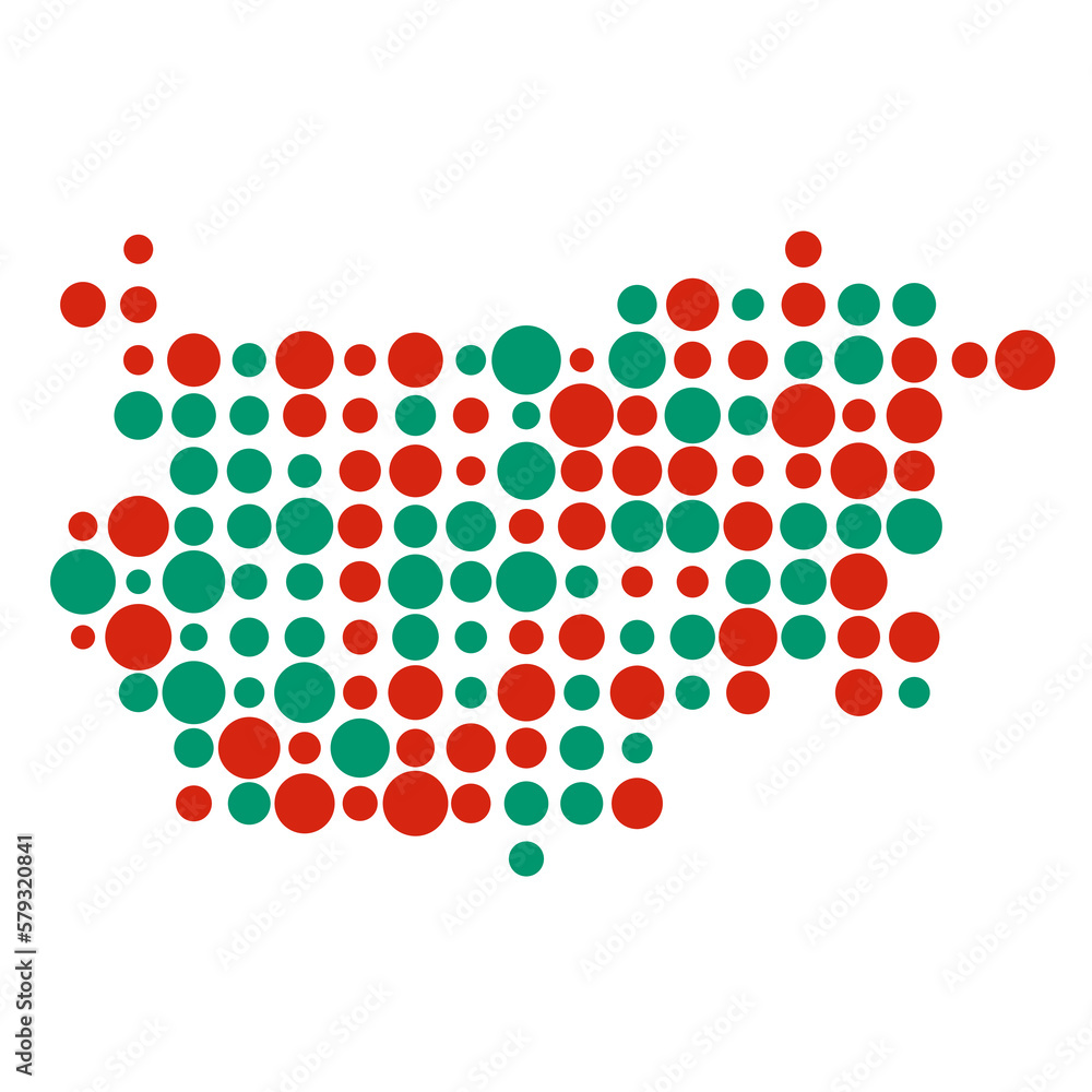 Bulgaria Silhouette Pixelated pattern map illustration Bulgaria Silhouette Pixelated pattern map illustration