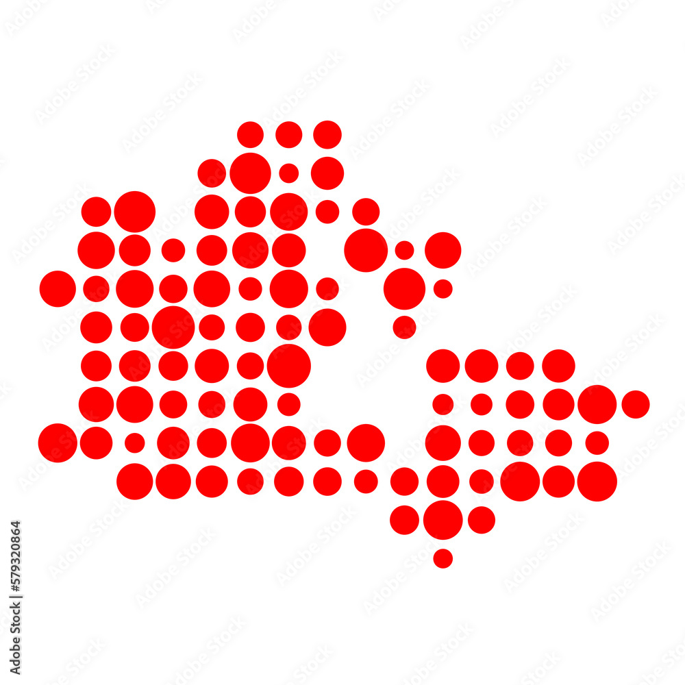 Canada Silhouette Pixelated pattern map illustration Canada Silhouette Pixelated pattern map illustration