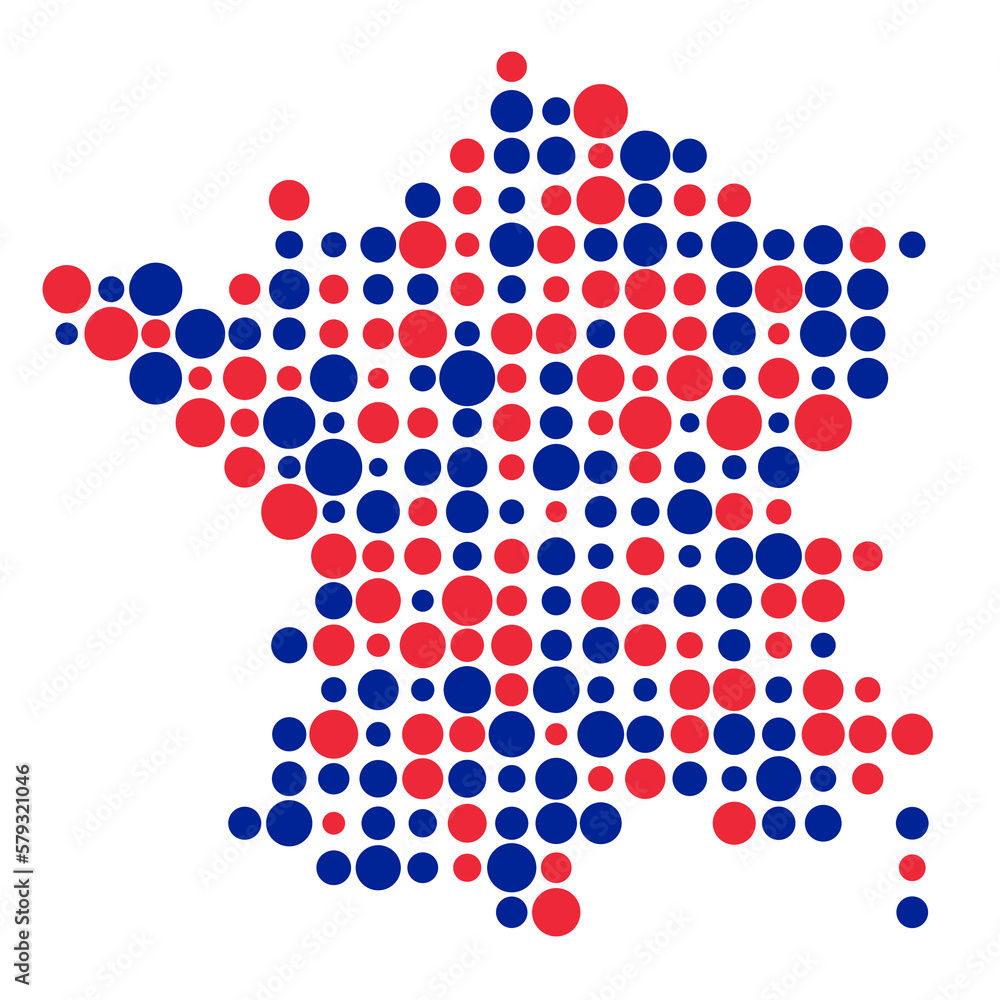 France Silhouette Pixelated pattern map illustration France Silhouette Pixelated pattern map illustration