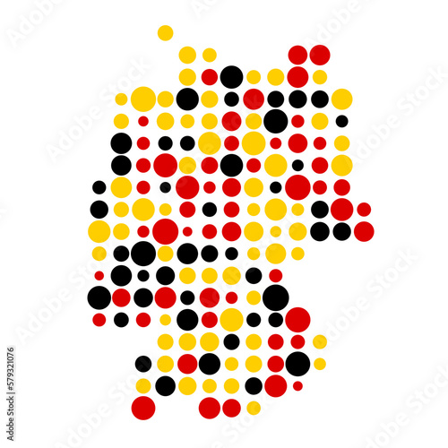 Germany Silhouette Pixelated pattern map illustration