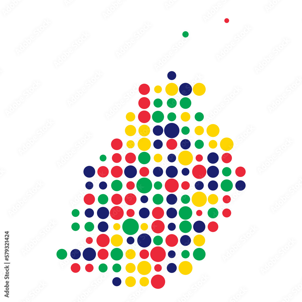 Mauritius Silhouette Pixelated pattern map illustration Mauritius Silhouette Pixelated pattern map illustration
