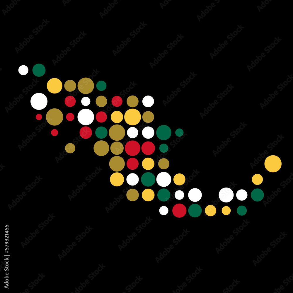 Mexico Silhouette Pixelated pattern map illustration Mexico Silhouette Pixelated pattern map illustration