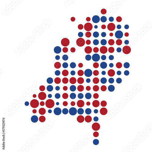 Netherlands Silhouette Pixelated pattern map illustration