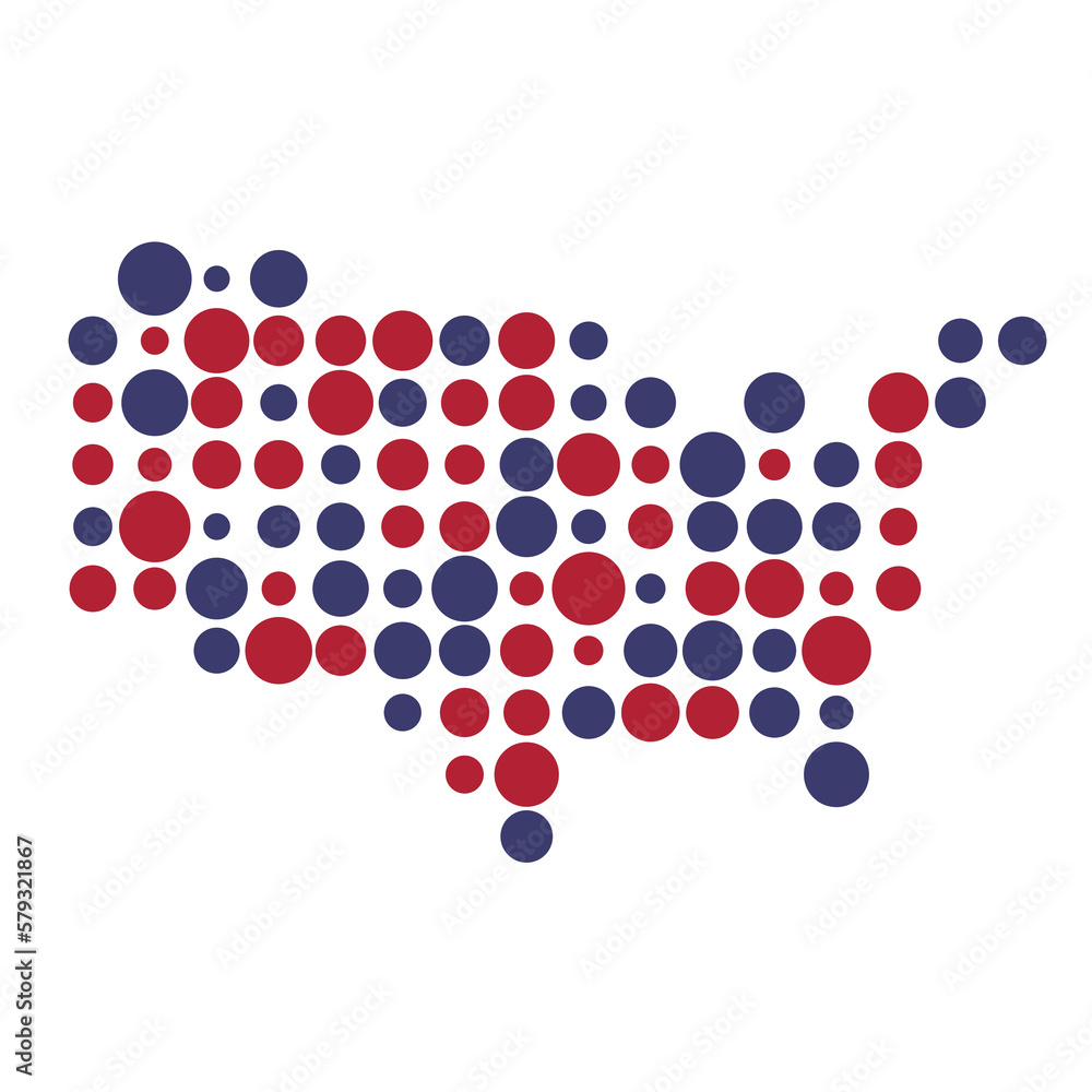 United states Silhouette Pixelated pattern map illustration United states Silhouette Pixelated pattern map illustration