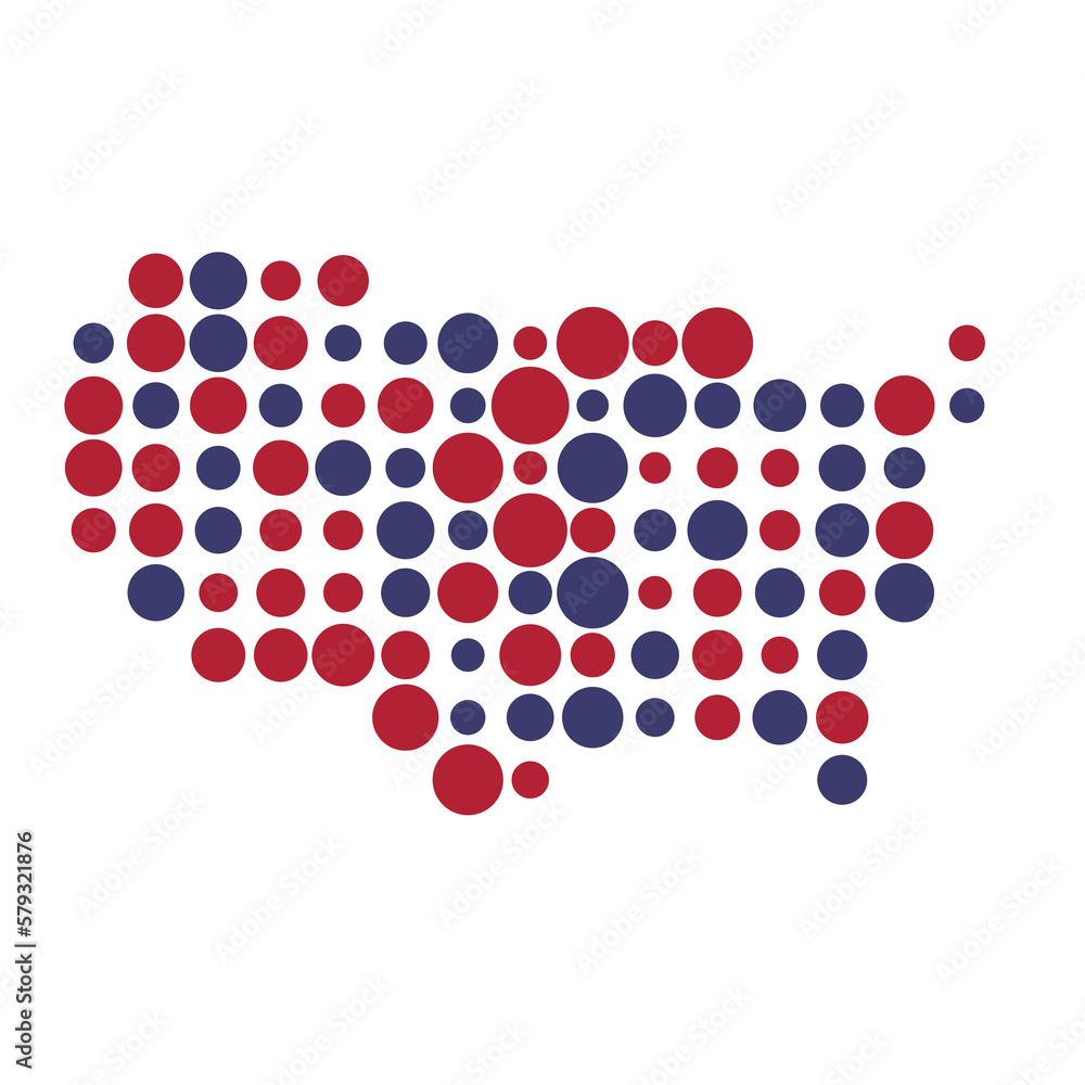 United states Silhouette Pixelated pattern map illustration United states Silhouette Pixelated pattern map illustration