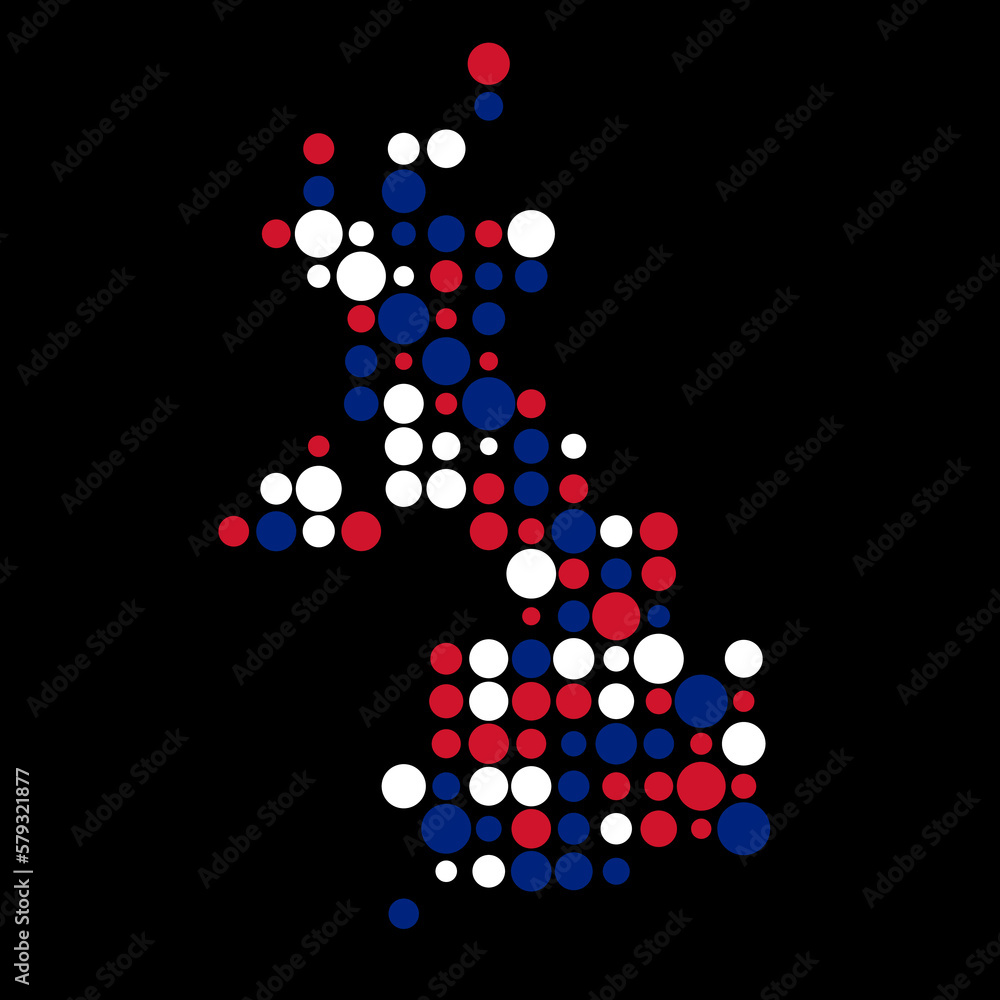 United kingdom Silhouette Pixelated pattern map illustration United kingdom Silhouette Pixelated pattern map illustration
