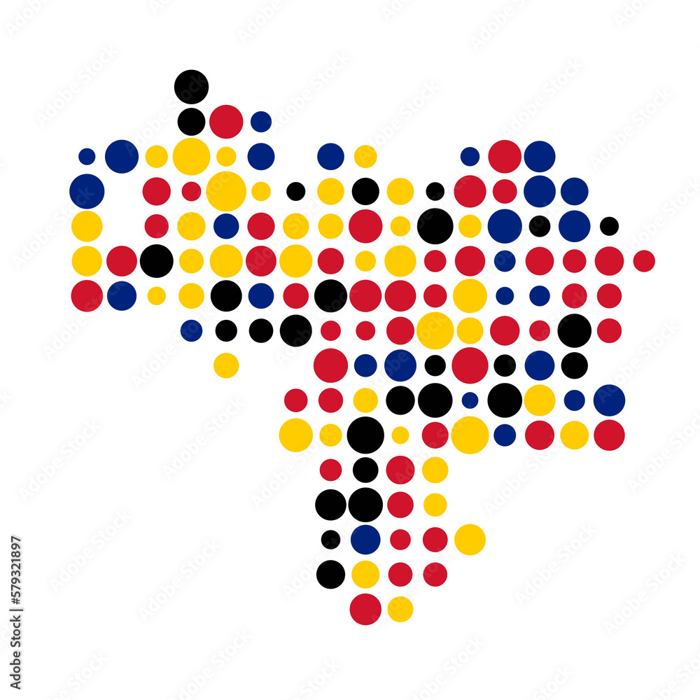 Venezuela Silhouette Pixelated pattern map illustration Venezuela Silhouette Pixelated pattern map illustration