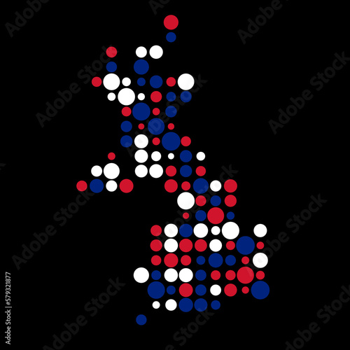 United kingdom Silhouette Pixelated pattern map illustration