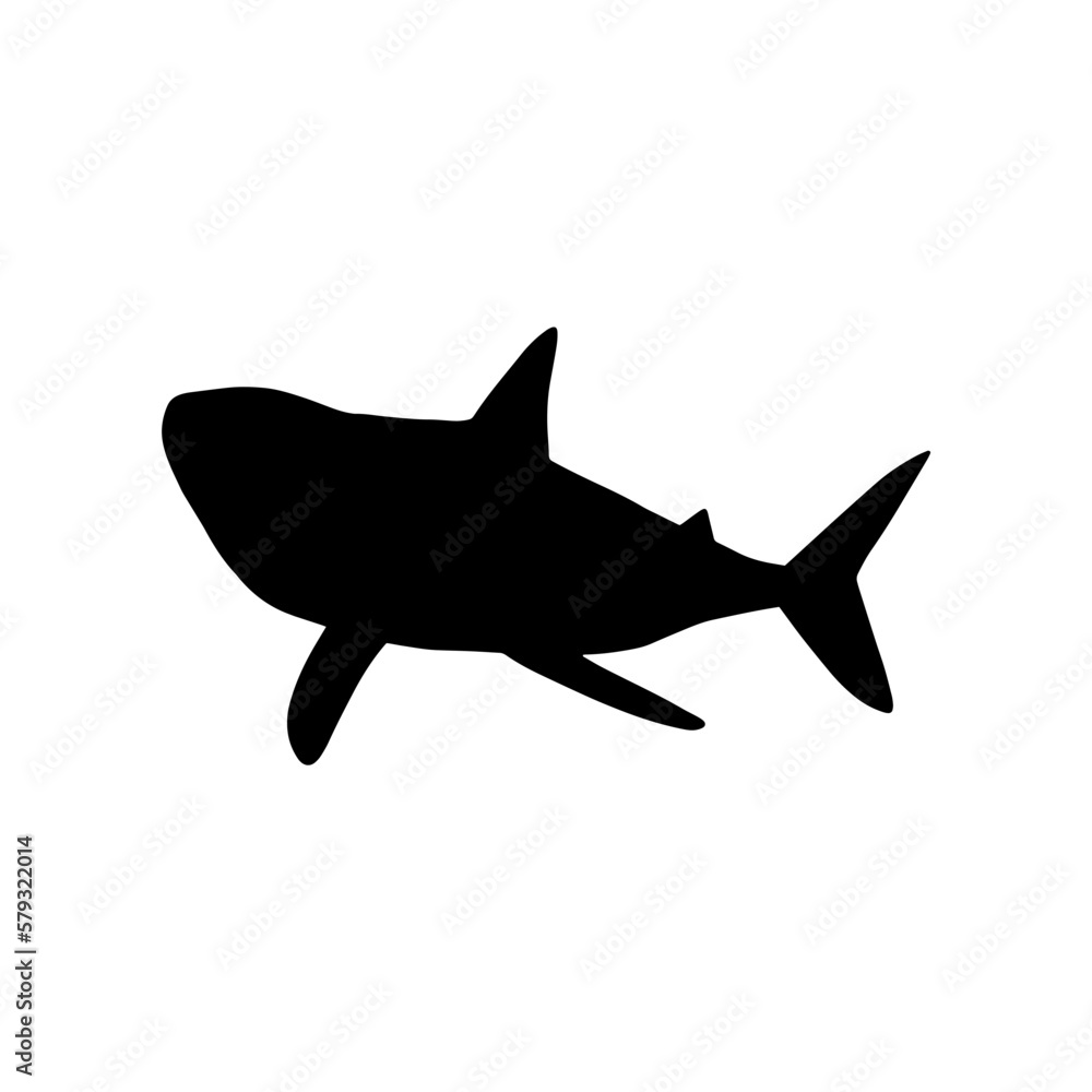 Shark. Sea animal. Marine animal in Scandinavian style. Shark. Sea animal. Marine animal in Scandinavian style.