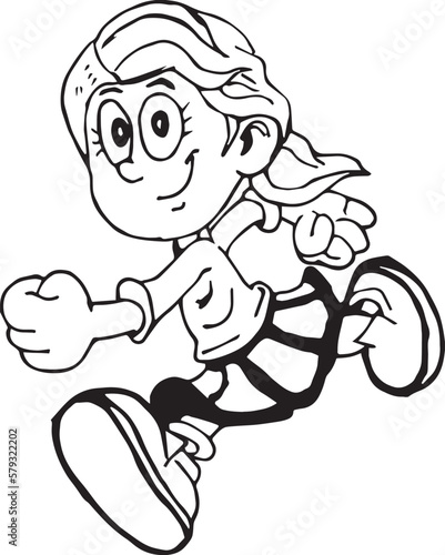 girl running