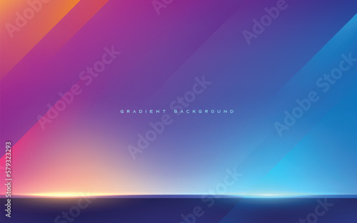 Abstract smooth gradient color background with light diagonal