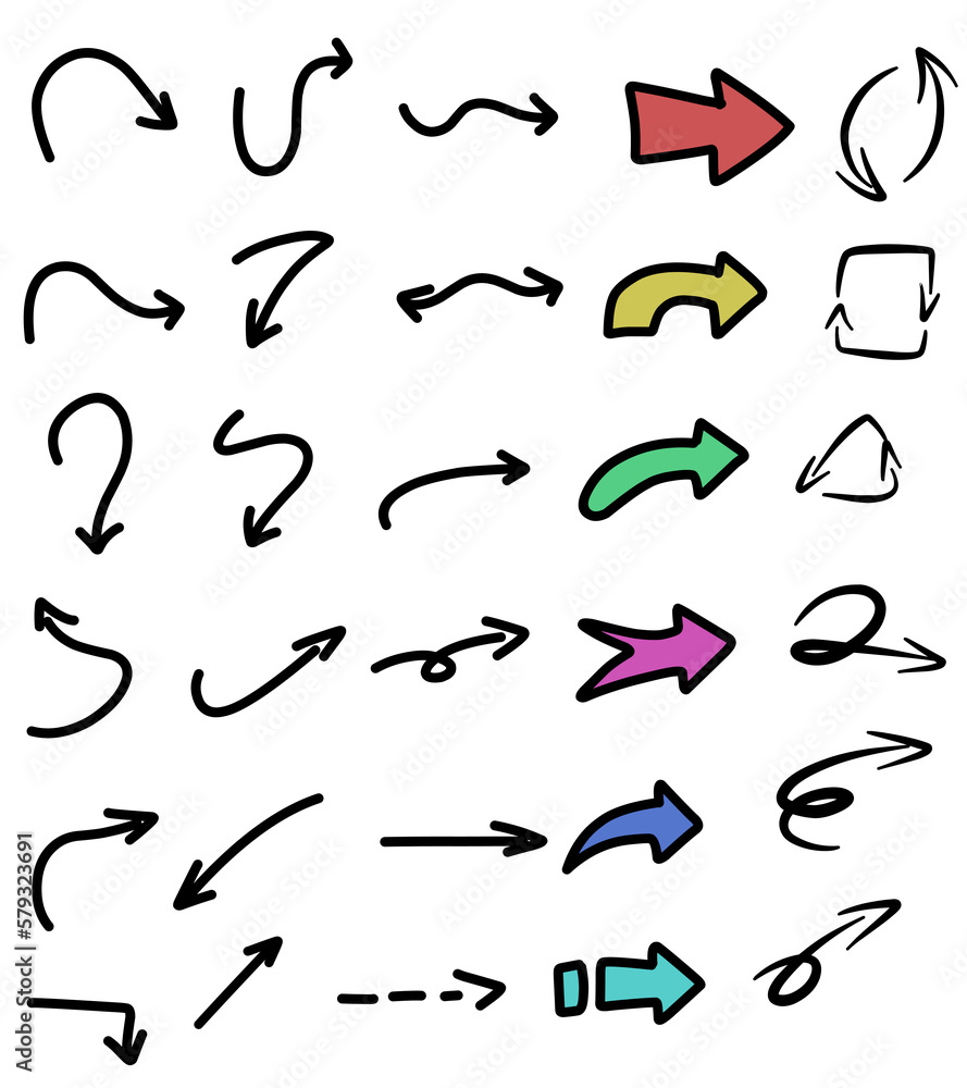 Design of a set of arrows, directions with a wide variety of combinations Design of a set of arrows, directions with a wide variety of combinations