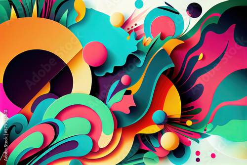 Abstract modern colorful background wallpaper design  Generative AI 