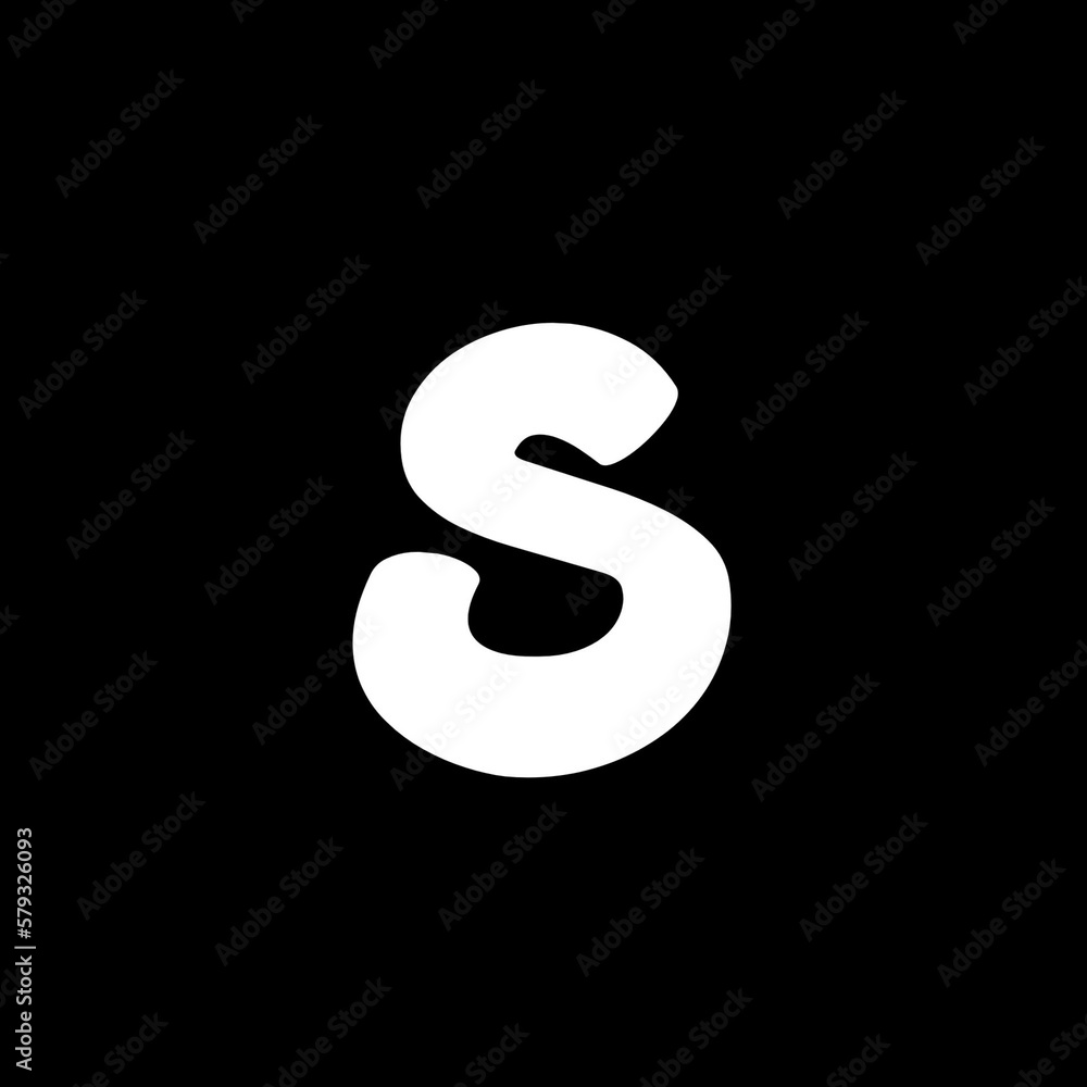 ABC Black White Alphabet Character Letter S ABC Black White Alphabet Character Letter S