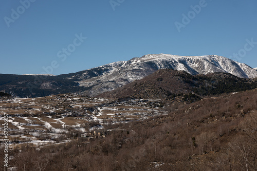 snow covered mountains