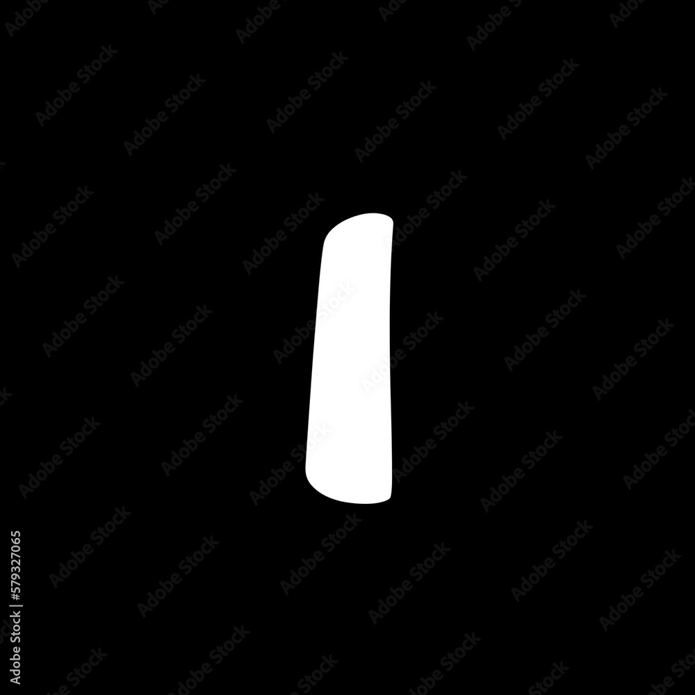 ABC Black White Alphabet Character Letter I ABC Black White Alphabet Character Letter I