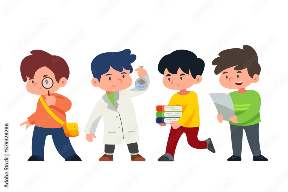 school student character, Back to school boys cartoon collection in college, university and graduate boy student student's education life vector school student character, Back to school boys cartoon collection in college, university and graduate boy student student's education life vector