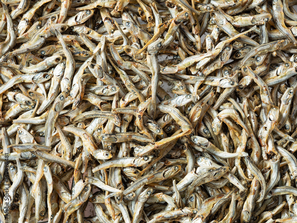 close up of dried fish