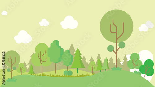 Forest Illustration Background