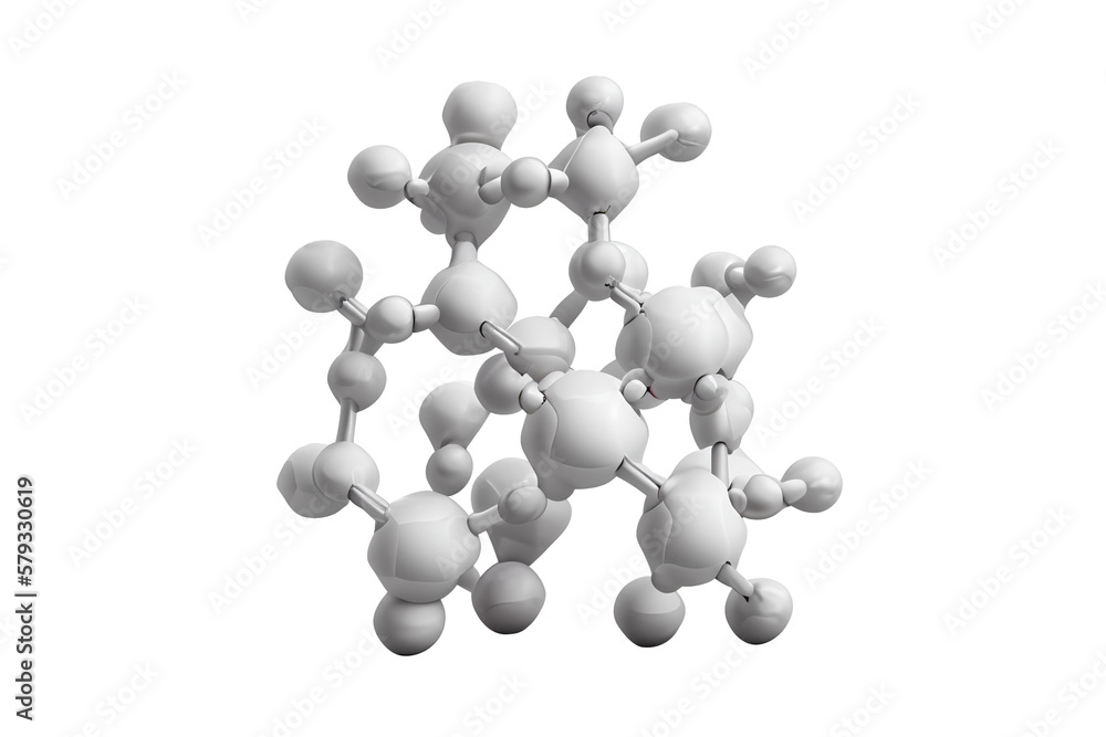 3d illustration of molecule model. Science or medical background with molecules and atoms. Transparent png. Generative ai isolated on white background. 3d illustration of molecule model. Science or medical background with molecules and atoms. Transparent png. Generative ai isolated on white background.