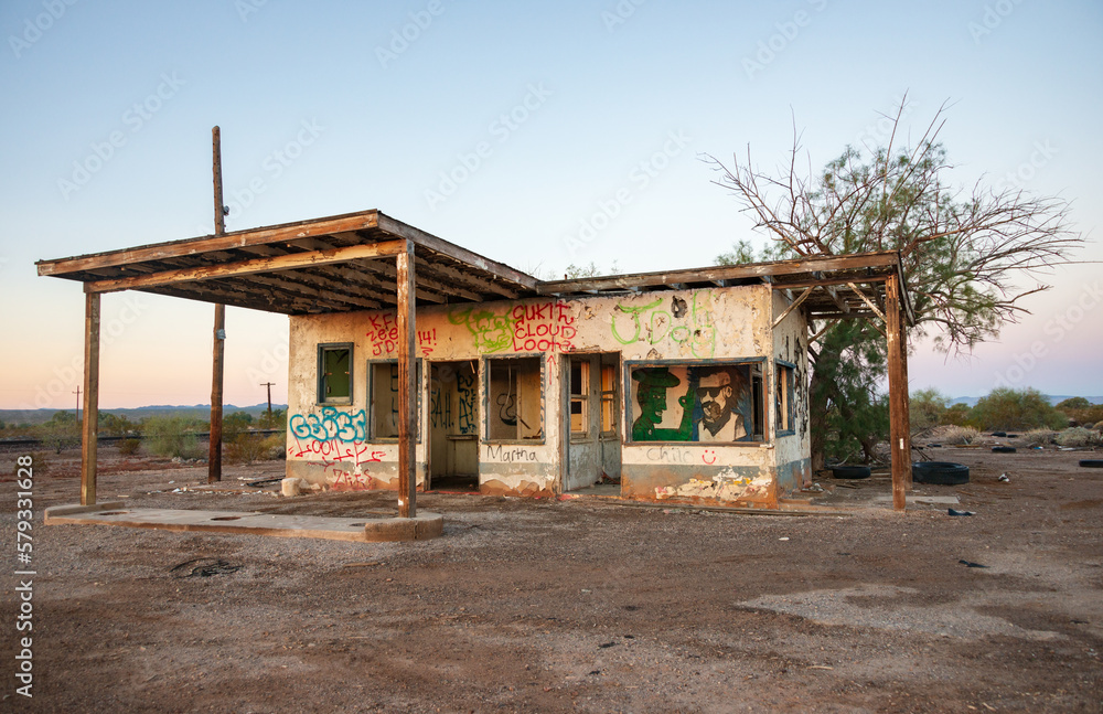 Abandoned Store in the Middle of the Mojave Desert