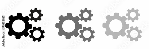 Gears set icon. Template for business. Vector illustration.