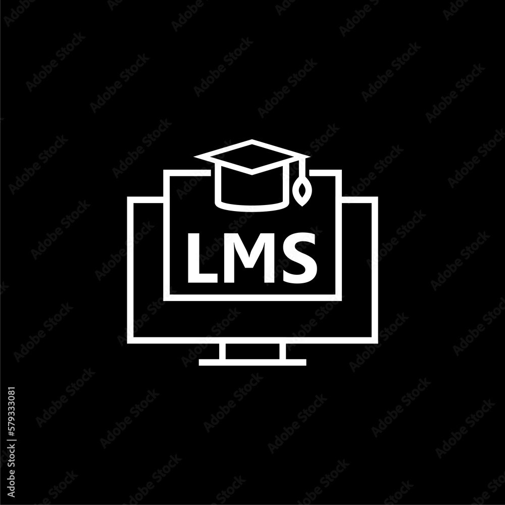 Student login gradient concept icon Learning management system access abstract idea thin line illustration on black Student login gradient concept icon Learning management system access abstract idea thin line illustration on black