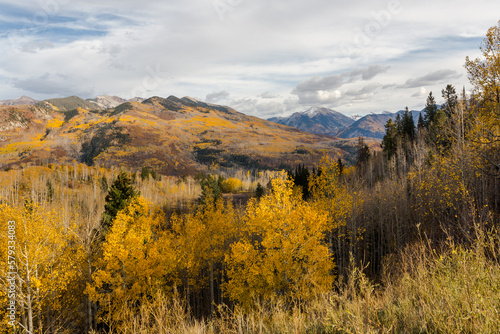 Beautiful autumn colors in McClure Pass, Colorado