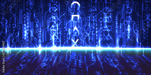 Download and upload wireless technology data flow abstract design background.