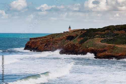 Famous Roman ruin at the city of tipasa, in the heart of ancient Rome in algeria
