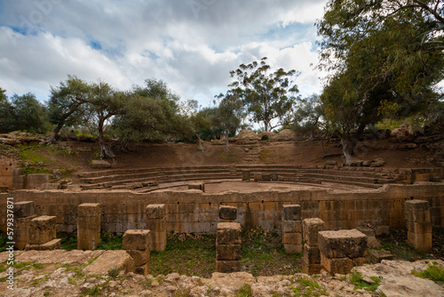 Famous Roman ruin at the city of tipasa, in the heart of ancient Rome in algeria