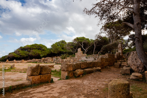 Famous Roman ruin at the city of tipasa, in the heart of ancient Rome in algeria