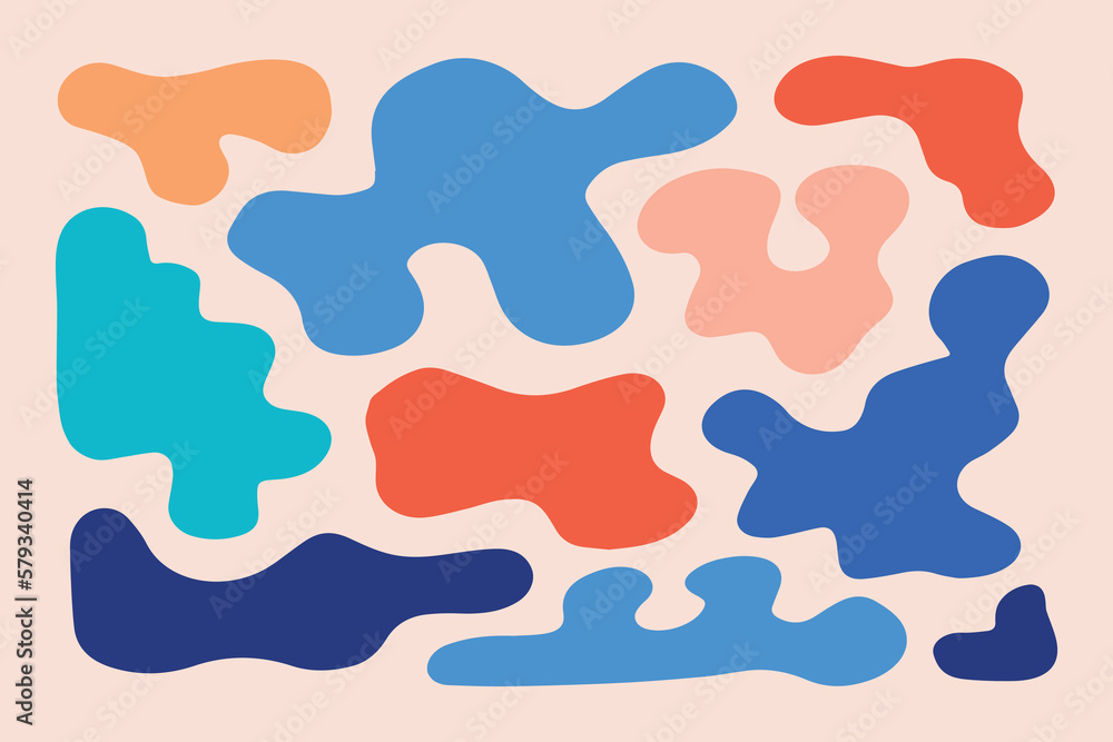 Abstract Vector of trendy matisse style for funky background template design Abstract Vector of trendy matisse style for funky background template design