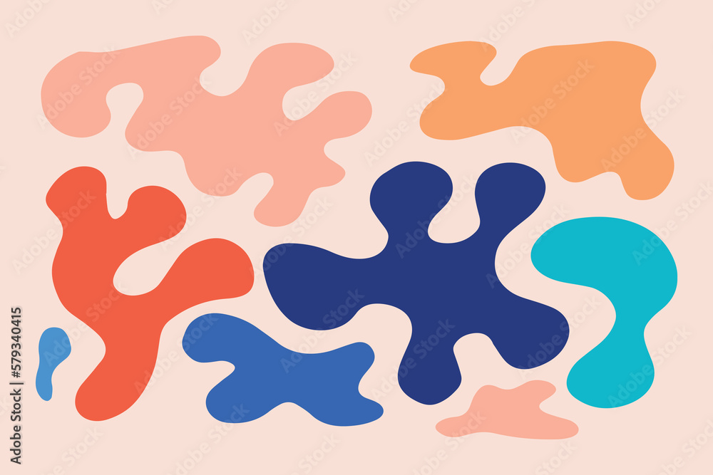 Abstract Vector of trendy matisse style for funky background template design Abstract Vector of trendy matisse style for funky background template design