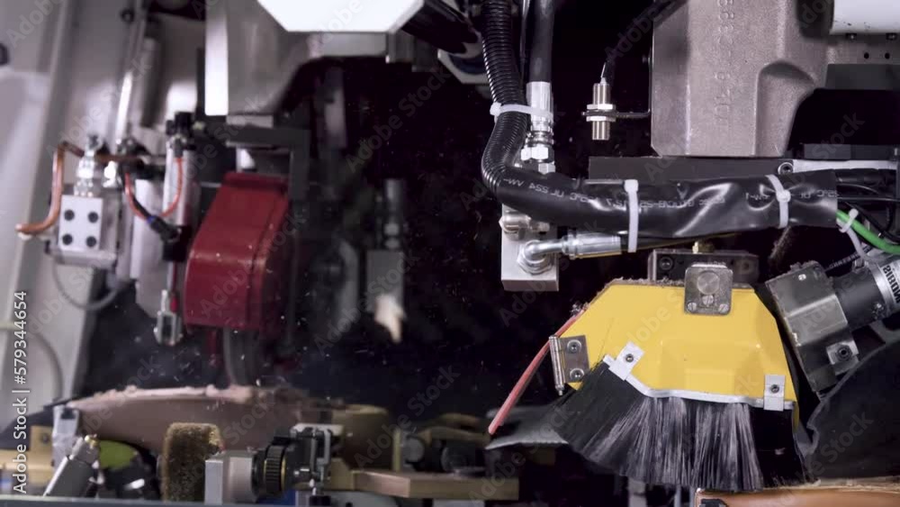 Automated machine. Robotic equipment at factory. Smart robotic. Automation. Modern production technologies. High tech machinery plant. Automated machine. Robotic equipment at factory. Smart robotic. Automation. Modern production technologies. High tech machinery plant.