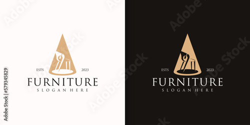 set of chairs, tables, collection of furniture logos and home decorative lights