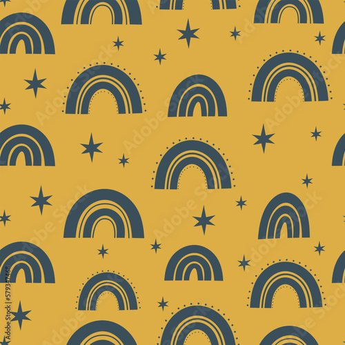 Infinite cartoon style pattern for wallpaper, bedding, backgrounds, etc.