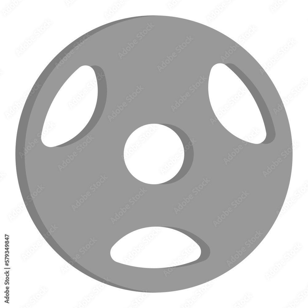Illustration of Weight Plate design Flat Icon Illustration of Weight Plate design Flat Icon