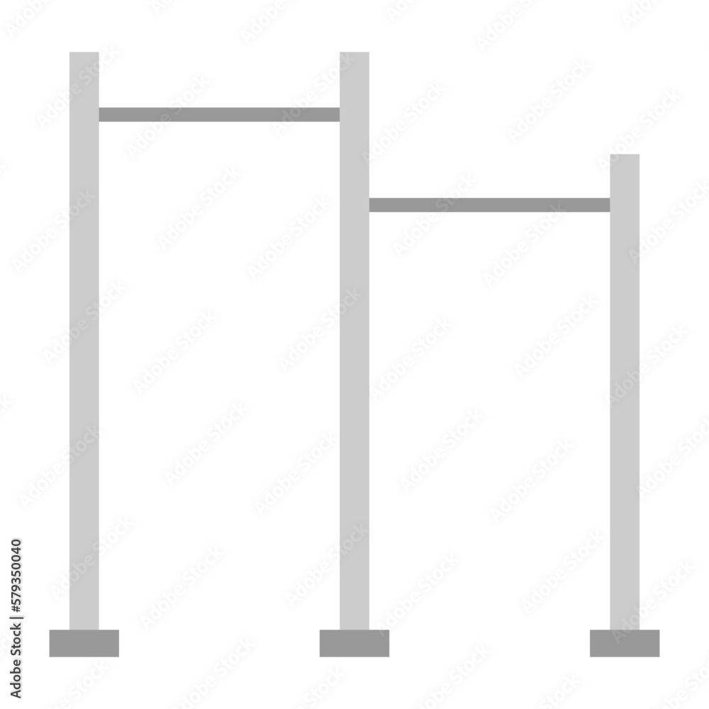 Illustration of Pull Up Bar design Flat Icon Illustration of Pull Up Bar design Flat Icon