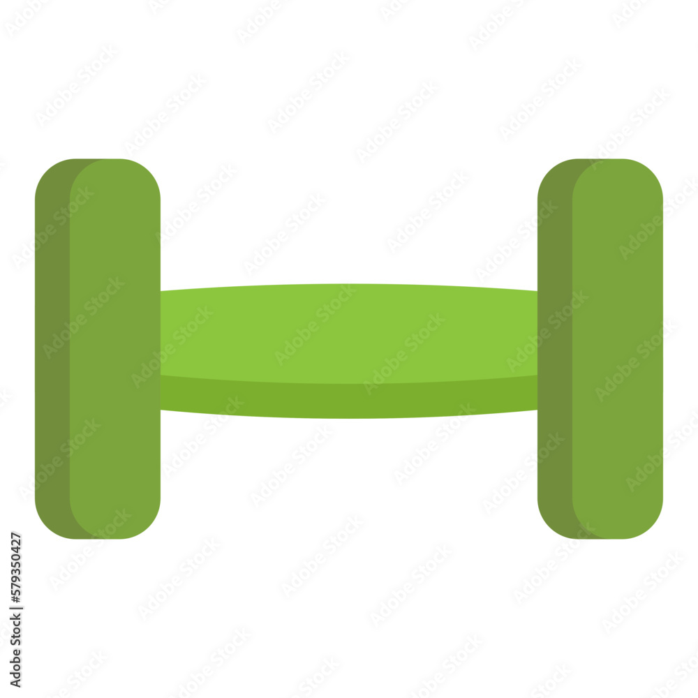 Illustration of Dumbbell design Flat Icon Illustration of Dumbbell design Flat Icon