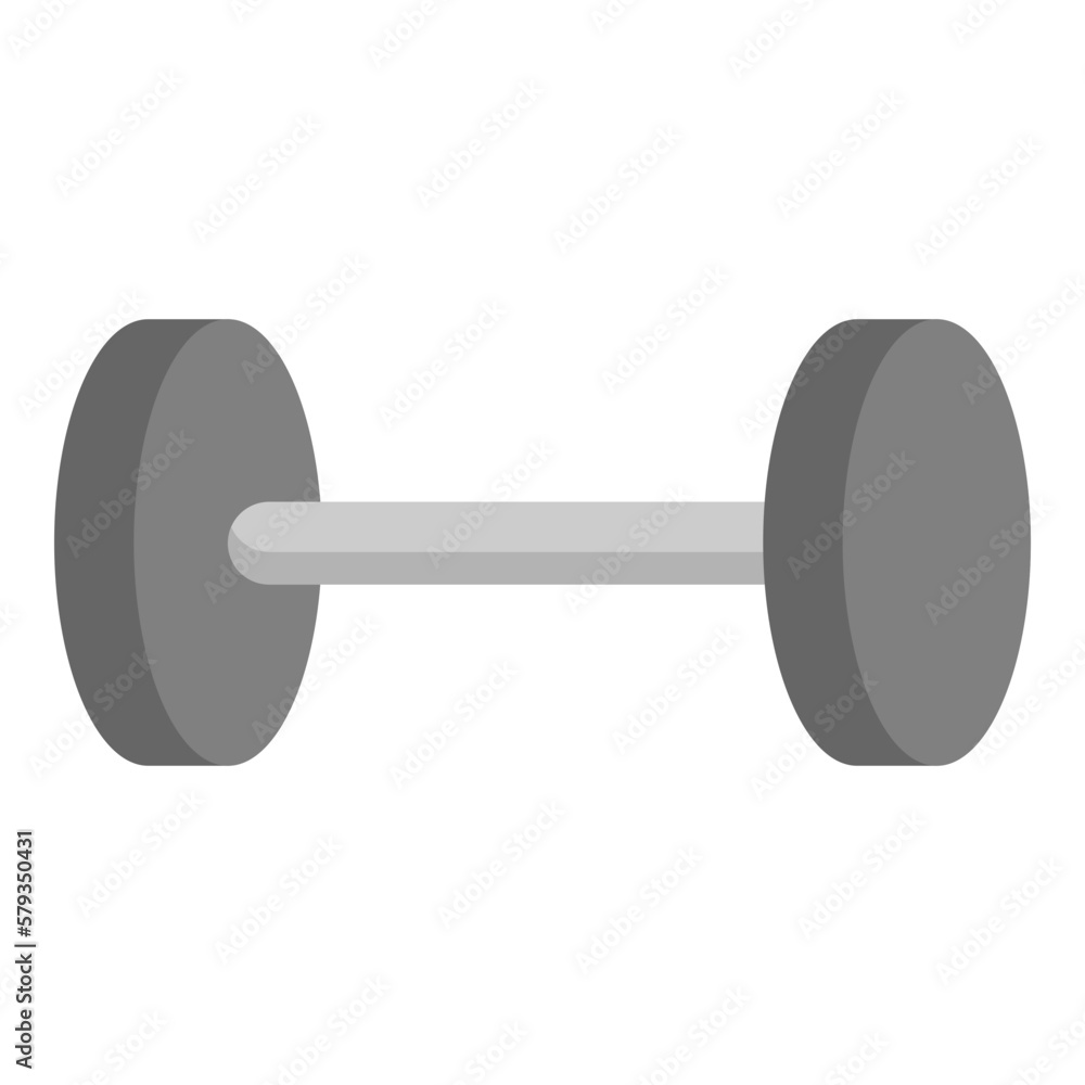 Illustration of Dumbbell design Flat Icon Illustration of Dumbbell design Flat Icon
