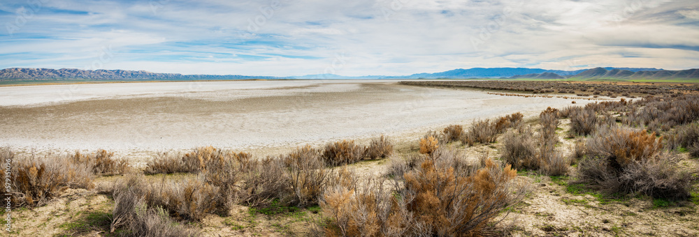 Body of Water and Mountains at Corrizo Plains National Monument Body of Water and Mountains at Corrizo Plains National Monument