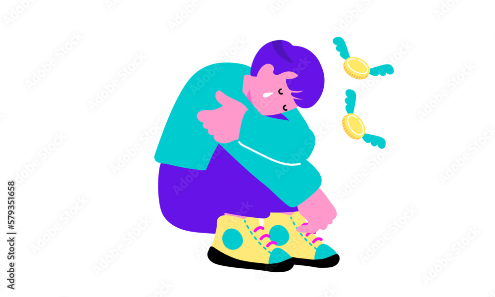 お金がなくて泣く男の子のイラスト
お金がなくて泣く男の子のイラスト