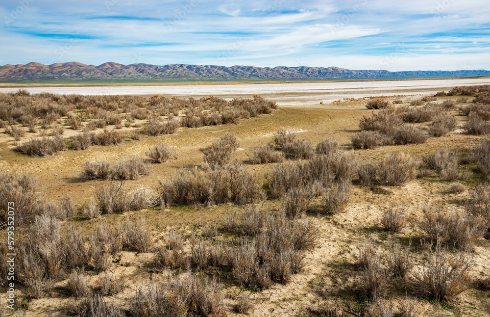 Body of Water and Mountains at Corrizo Plains National Monument