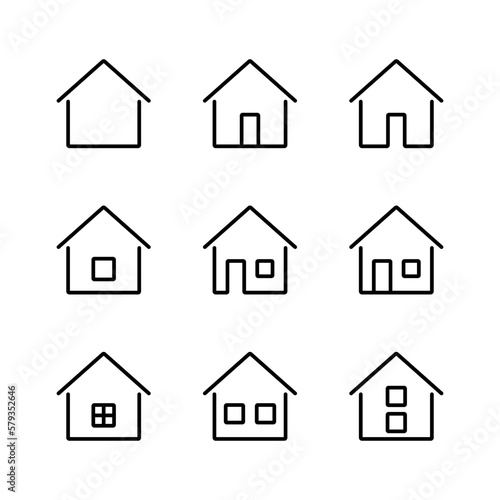 House icon set in line style