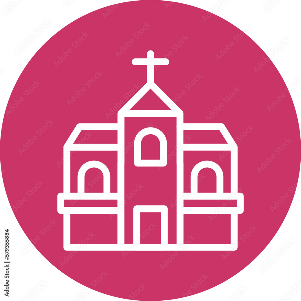 Vector Design Church Icon Style Vector Design Church Icon Style