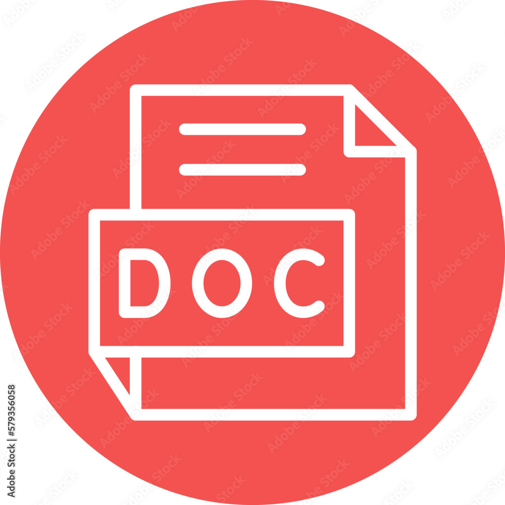 Vector Design DOC Icon Style Vector Design DOC Icon Style